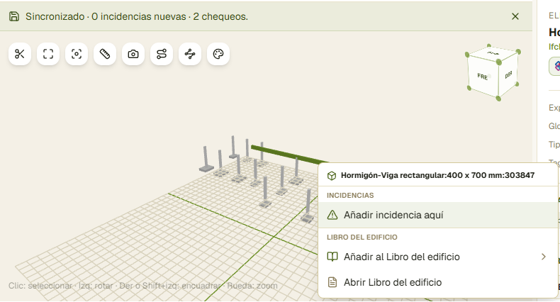 Añadir un documento asociándolo a un elemento/tipo/material con su categoría.